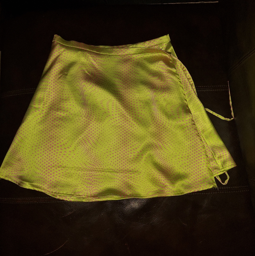 Wrap Around Satin Skirt